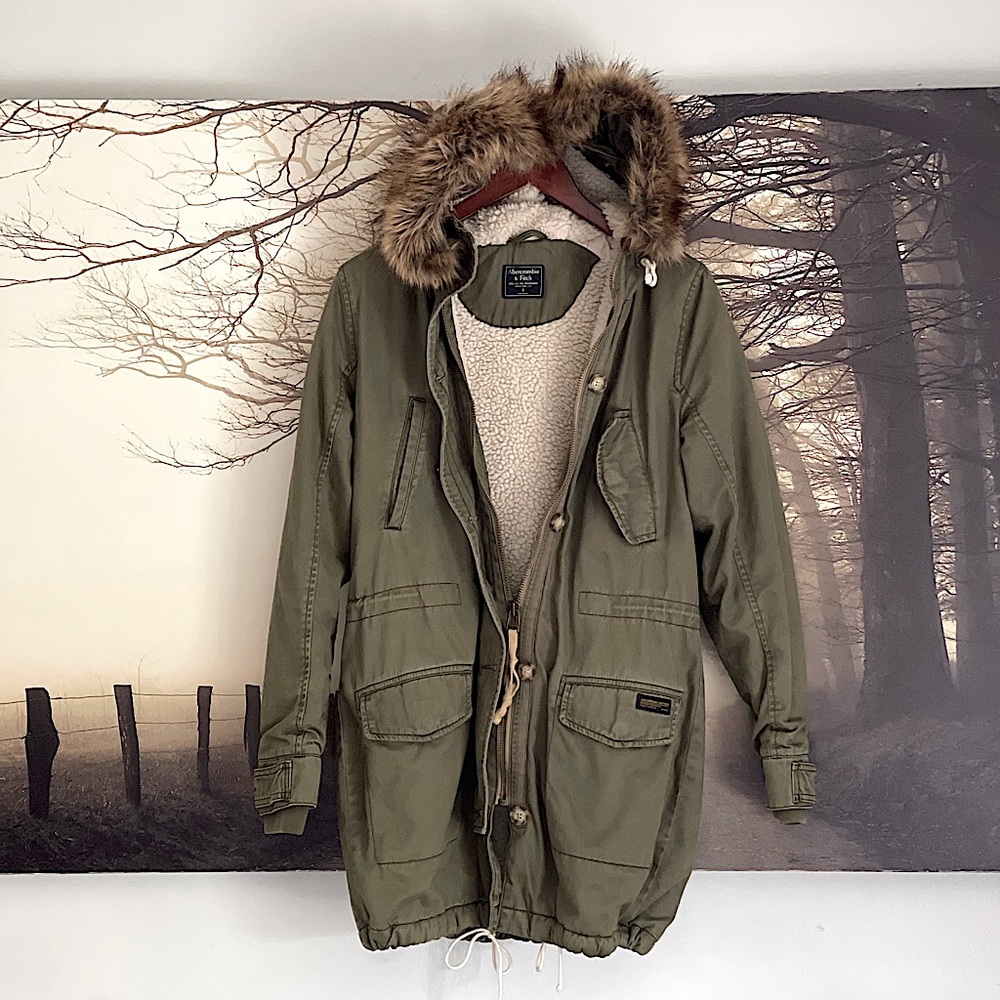 Abercrombie and Fitch Sherpa Lined Jacket